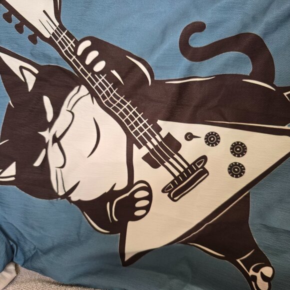 Guitar playing rock and roll cat shirt XL NWOT - Picture 3 of 8